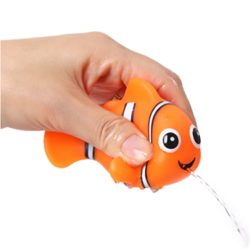 

Disney Mickey Mouse Winnie the Pooh Cartoon Soft Rubber Water Spray Anti-stress Squeeze Dabbling Looking for Nemo Bath Baby Toy