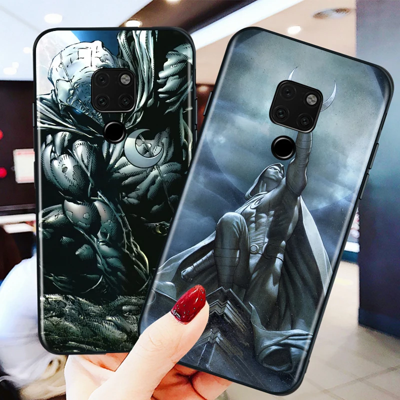 

Marvel moonlight Knight for huawei Mate 10 20 30 40 Lite Pro X Lite RS Plus TPU Black Phone Case