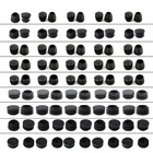 10 шт. черные пластиковые ножки для мебели разъем заглушка конец Кепки Bung для круглой трубы E5BE