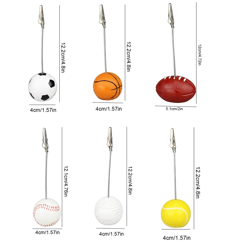 Резиновый спортивный мяч для заметок металлический зажим баскетбола футбола