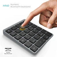 n960 28 keys wireless numeric keypad for accounting ultra slim digital keyboard numpad for accounting laptop desktop notebook