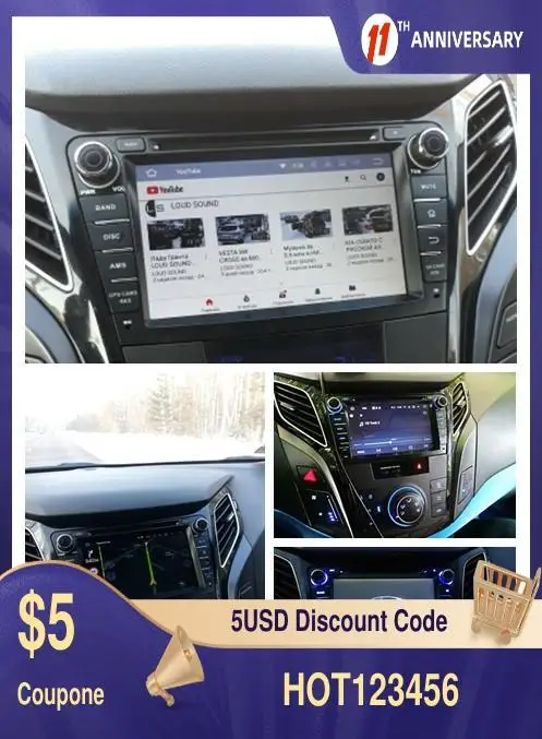 Автомагнитола на Android 10 0 4 + 64 ГБ DSP GPS навигация CD DVD плеер для HYUNDAI I40 2011 2016