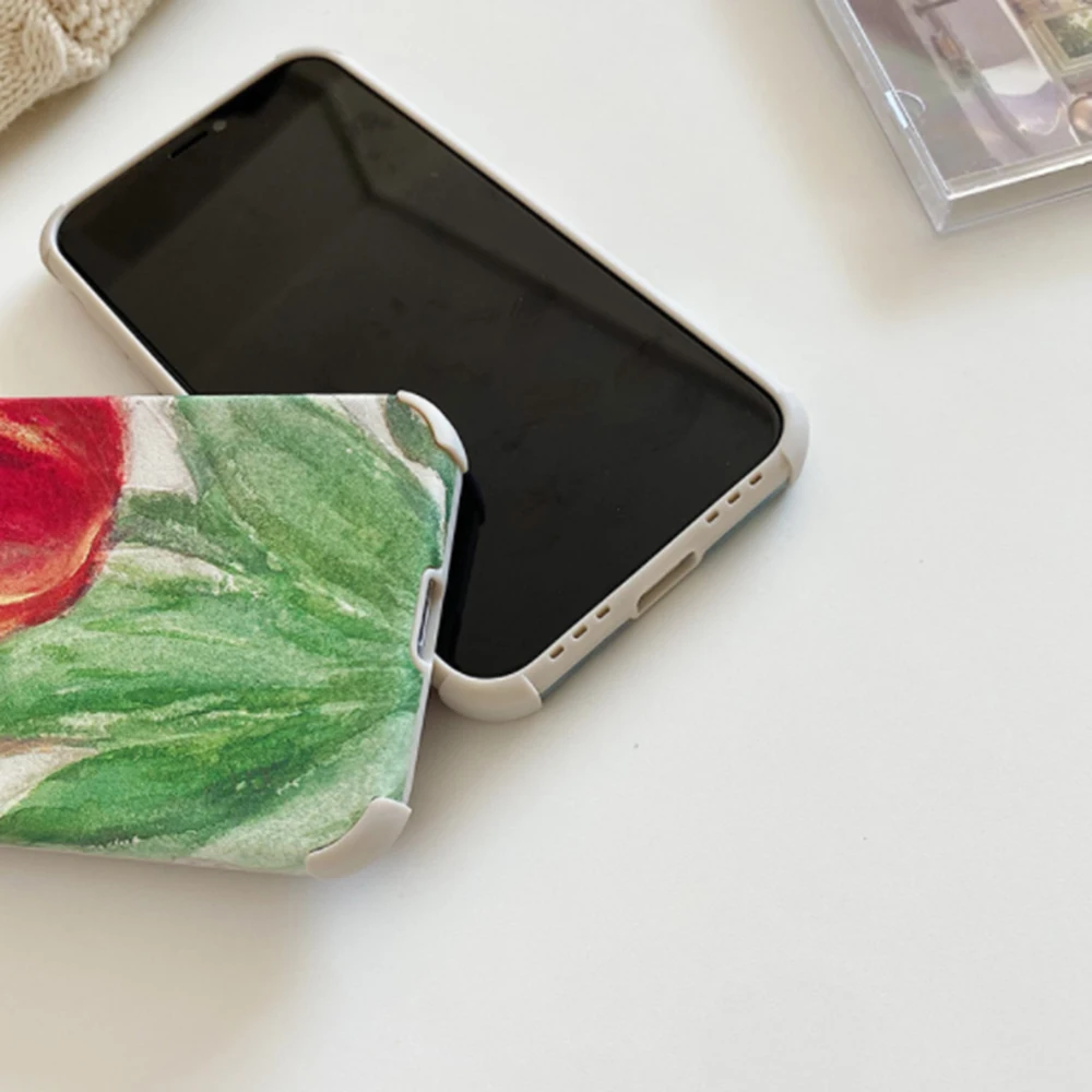 

Oil Painting Tulip Phone Case For iPhone 11 Pro Max XR X XS Max 7 8 Plus SE 2020 12mini Pro Max TPU Shock Proof Back Cover Coque