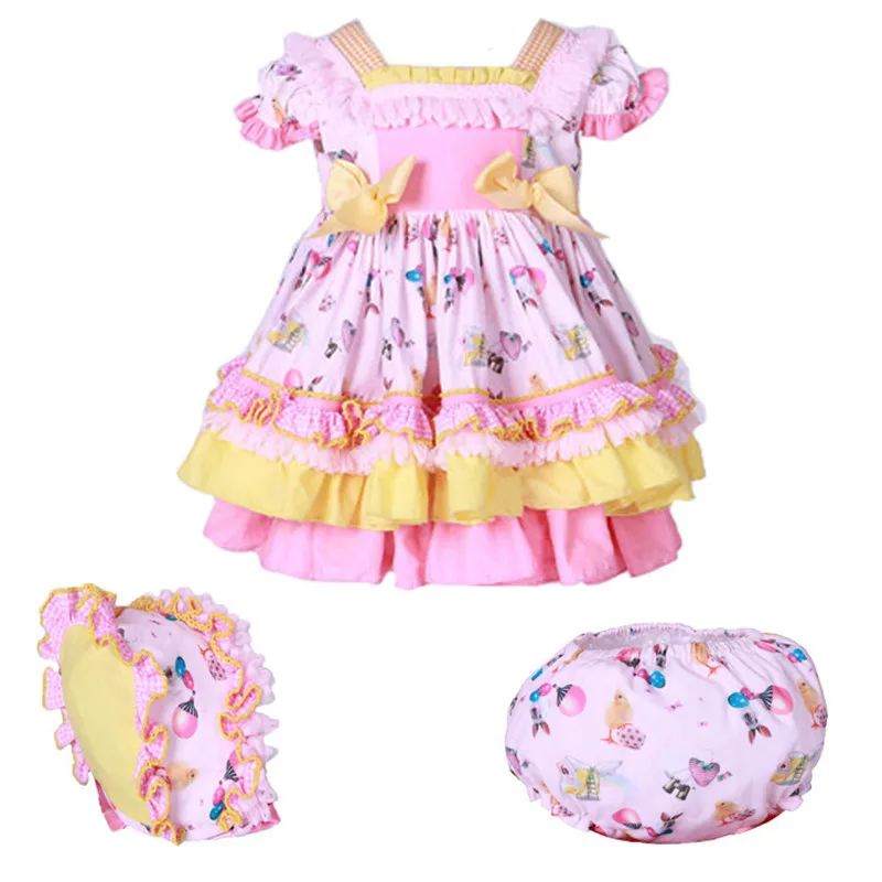 Summer 2020 Spain Kids Boutique Dress Baby Girl Frocks Infant Spanish Princess Ball Gown Birthday Wedding Party Outfit | Детская одежда