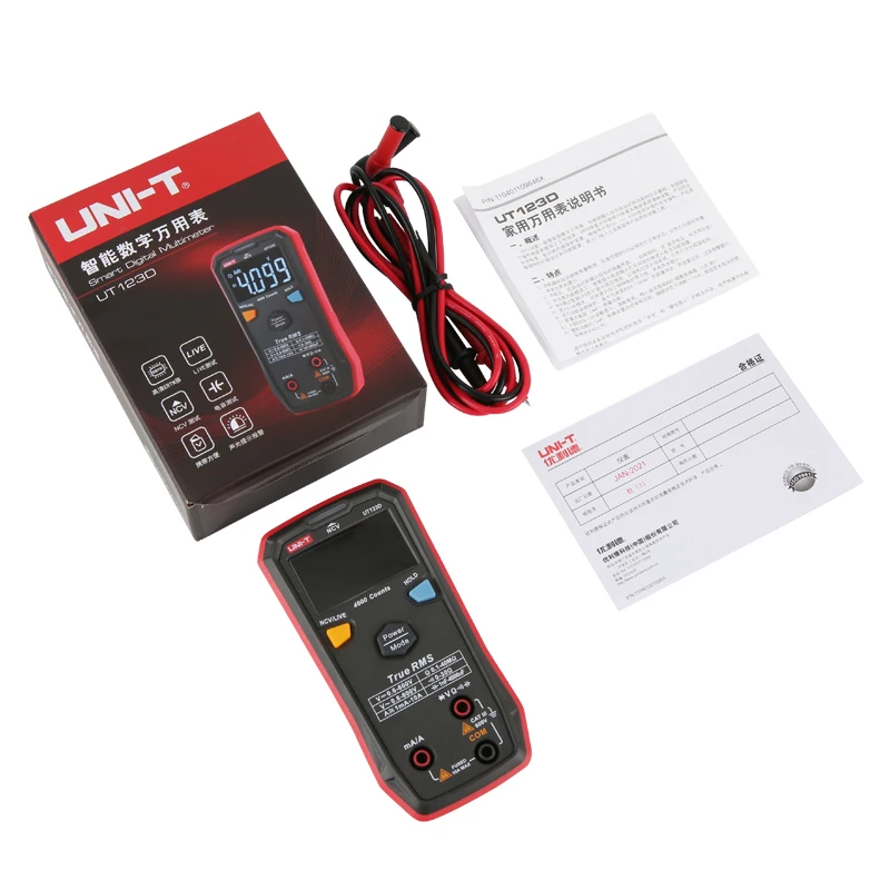 UNI-T UT123D True RMS умный цифровой мультиметр с защитным цифровым дисплеем