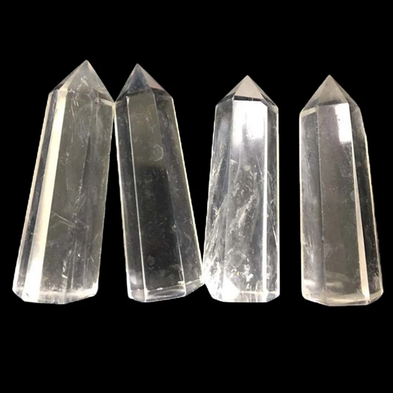 1Pcs Clear Quartz Crystal Point Natural Wand Specimen Reiki Healing Stone | Дом и сад