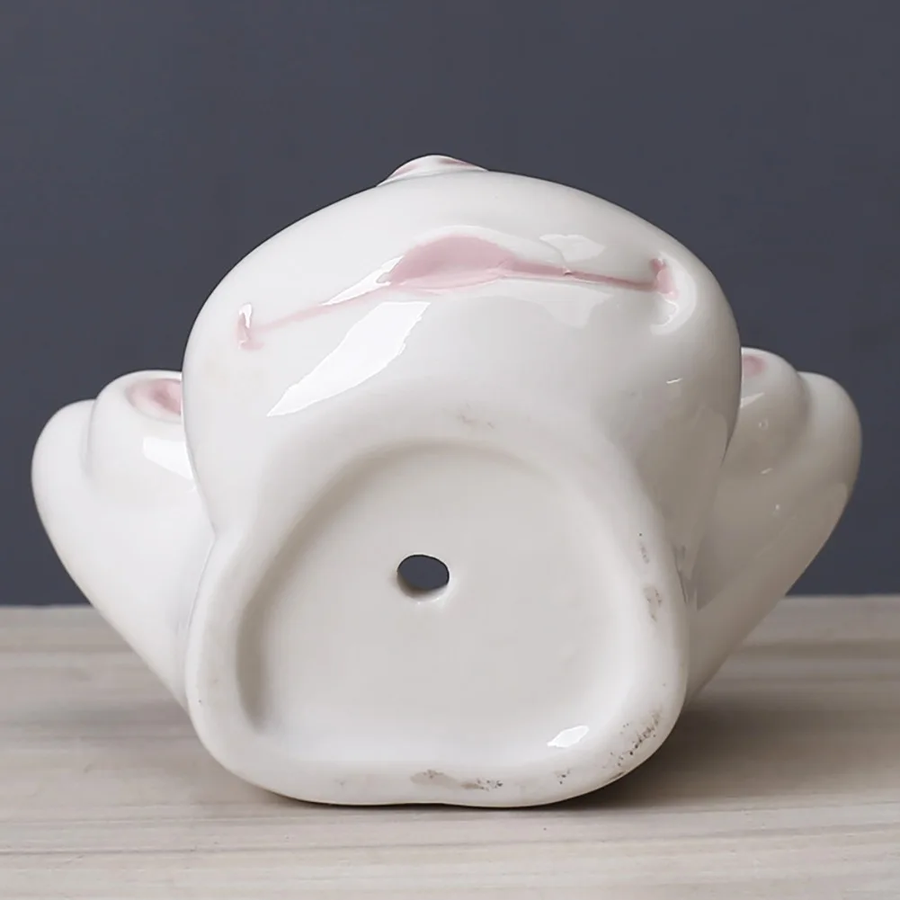 

Flower Pot Garden Planters Ceramic Durable Friendly Grow Own Plant Cartoon Animal Flower Pot With Drainage Holes New