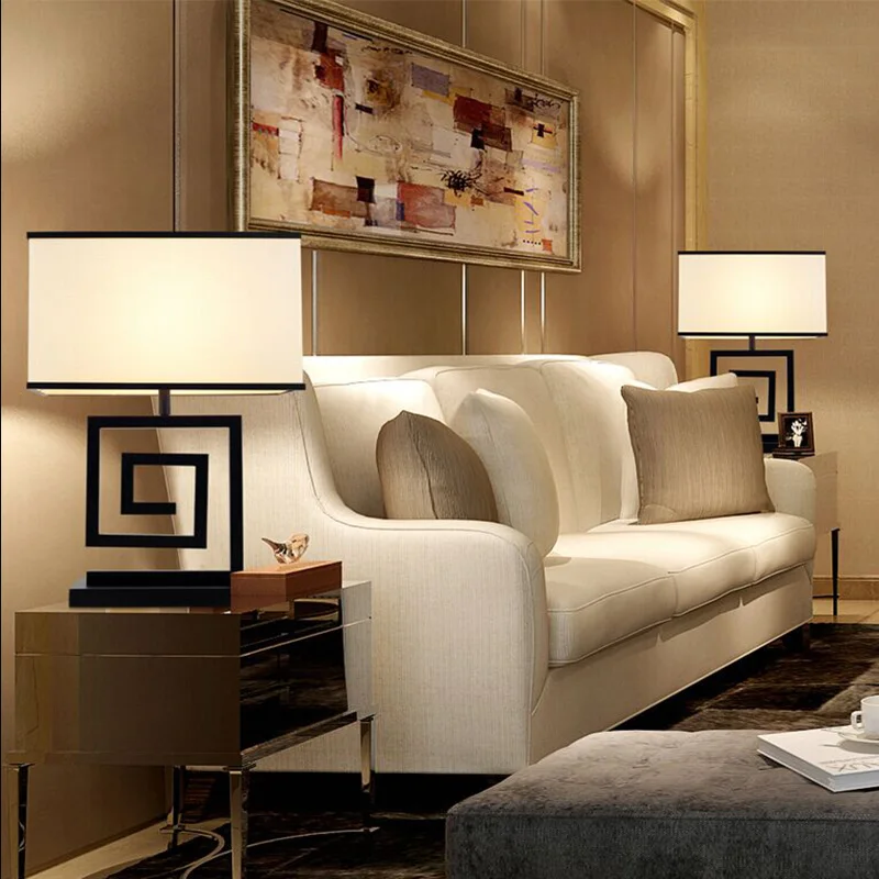 Классические железные настольные лампы в китайском стиле ретро для спальни E27