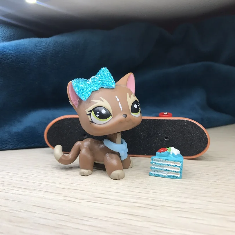 Pet Shop короткая кошачья шоколадная коричневая собака щенок с аксессуарами |