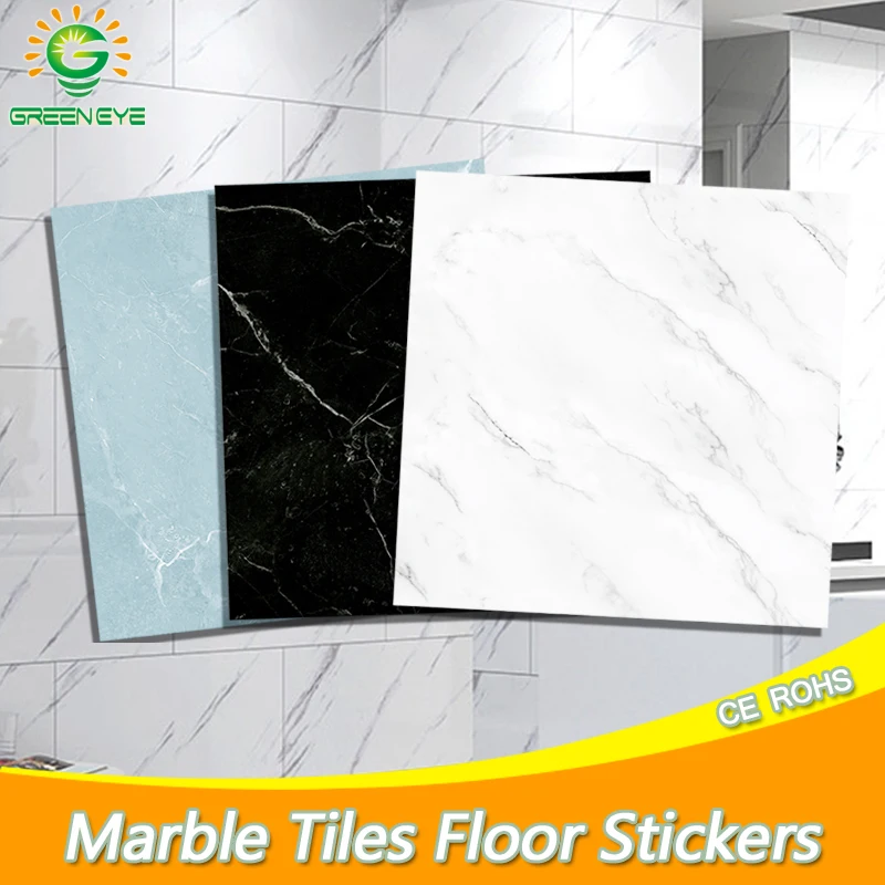 

Wall Sticker Self Adhesive waterproof PVC Tiles Floor Stickers Marble Bathroom living room Bedroom Ground Thick Wallpapers