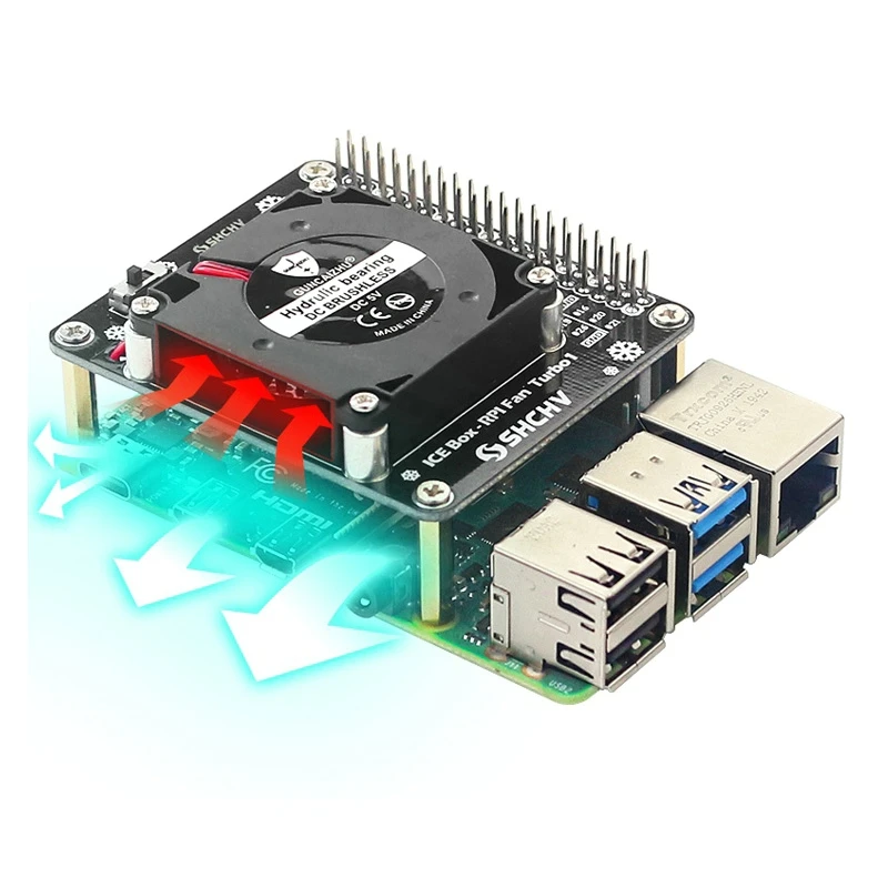 Raspberry Pi 4 GPIO Cooling Fan with LED Light Mini Turbo for RPI Model B/3B+/3B Also | Компьютеры и офис