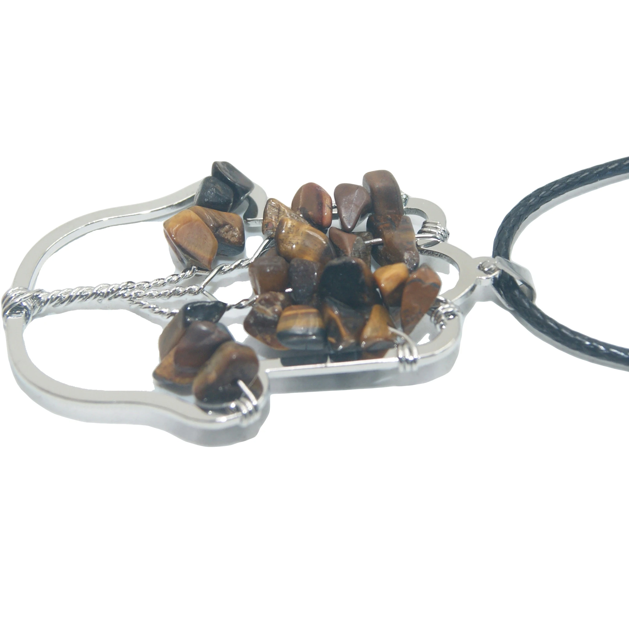 7 Чакра Древо Жизни Кулон серебряный кристалл натуральный камень аметисты