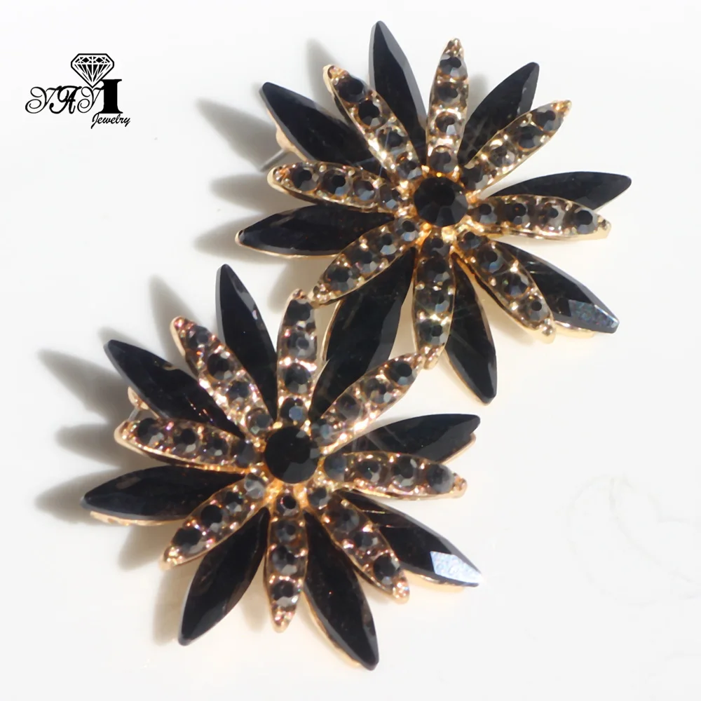 

YaYi Jewelry Fashion Multi Glass Rhinestone Dangle Crystal Earring Girls Lady Women's long Ear Studs Hoop Gem Earrings Gift