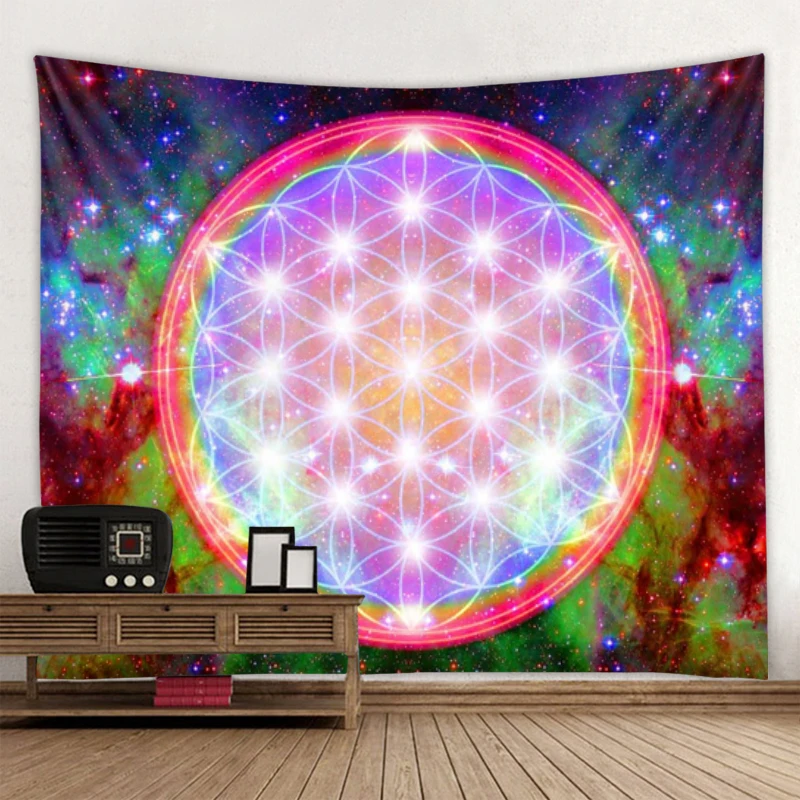 

Psychedelic Bohemian Mandala Series Tapestry Art Deco Blanket Curtain Hanging Home Bedroom Living Room Decoration