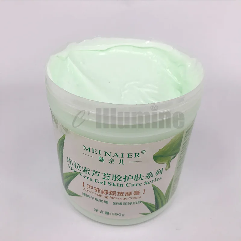 Aloe Vera Smooth Massage Cream Allergic Brightening Moisturizing Smooth Face Sensitive Skin Repair Beauty Salon Equipment 1kg
