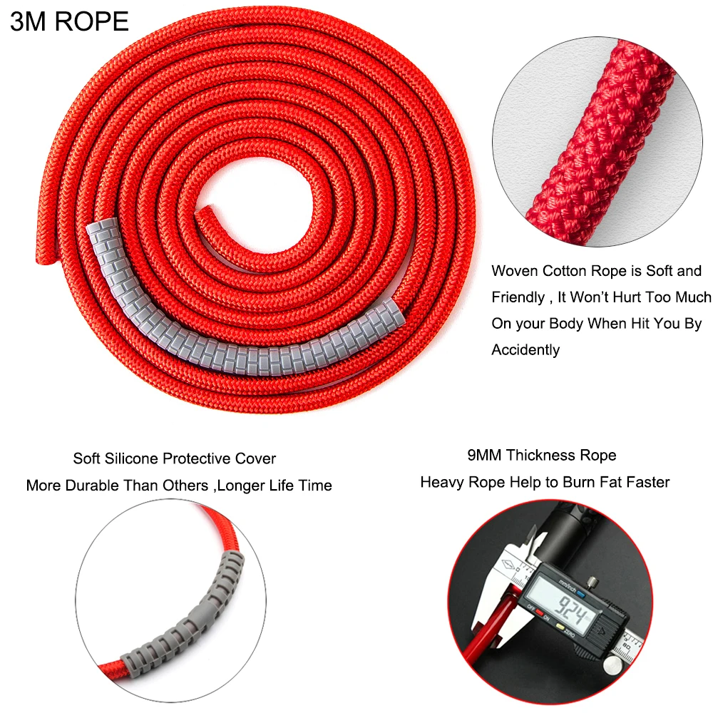 Скакалка с алюминиевой ручкой и регулируемой скоростью 9 мм | Спорт развлечения