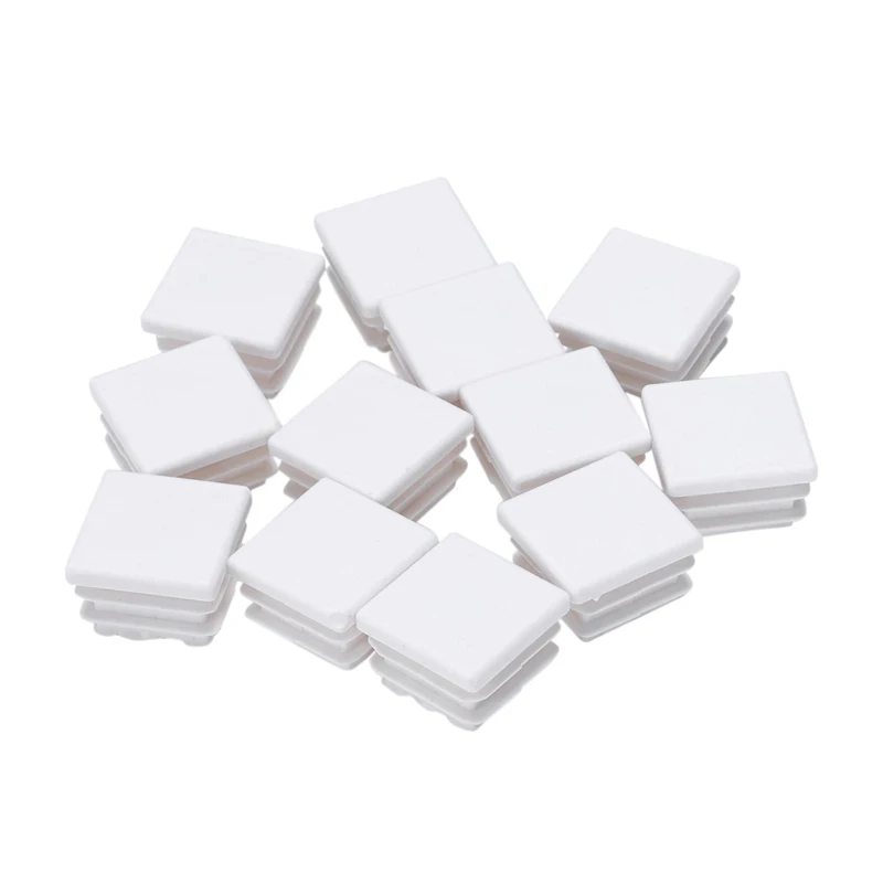 

20 Mm X 20 Mm Plastic White End Caps Blanking Version Of The Caps Spare Caps Accessories For Professional Square Tube Inserts 12