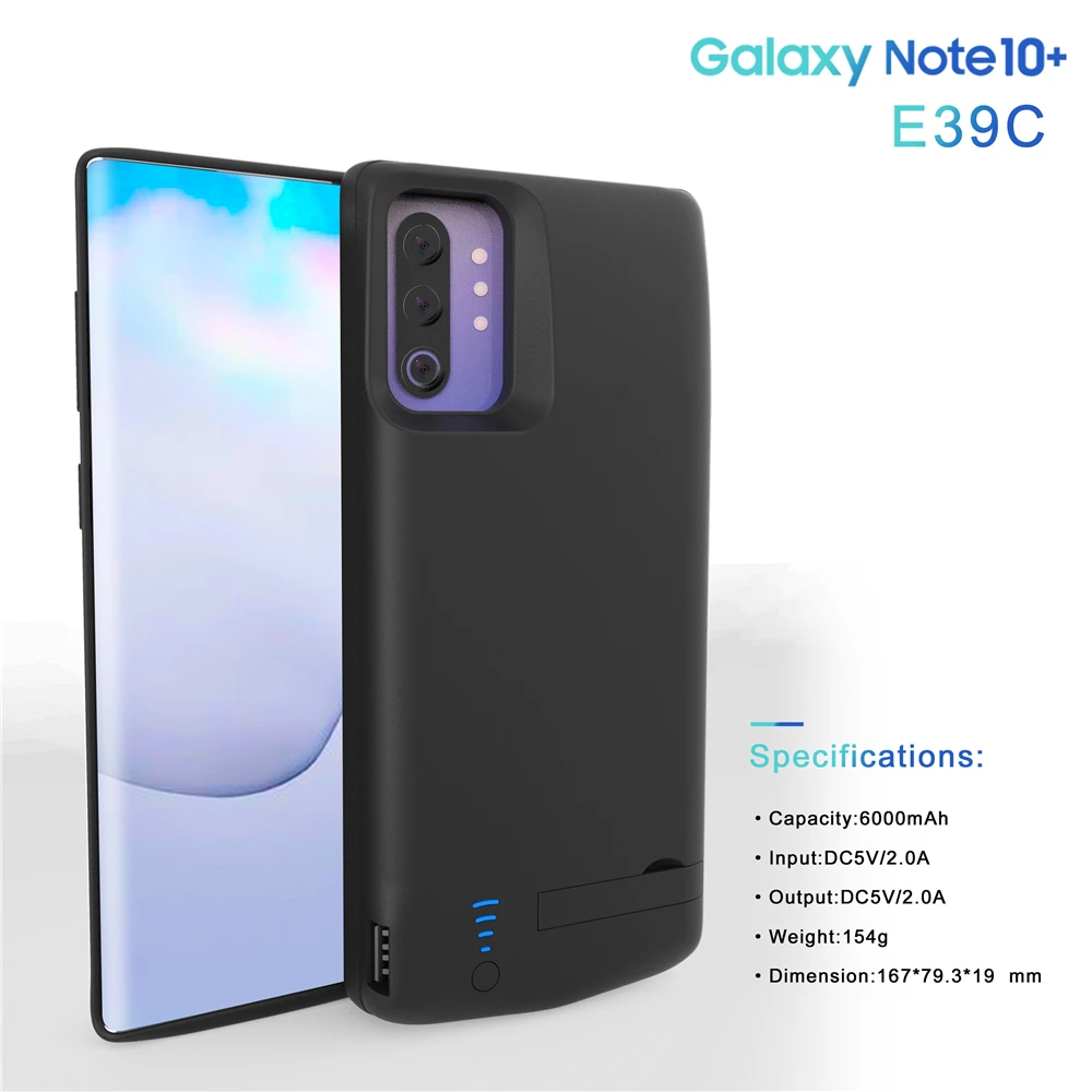 6000 мАч ультра тонкий резервный внешний аккумулятор чехол s для samsung Note 10 чехол для внешнего аккумулятора чехол s для samsung Galaxy Note 10 Plus