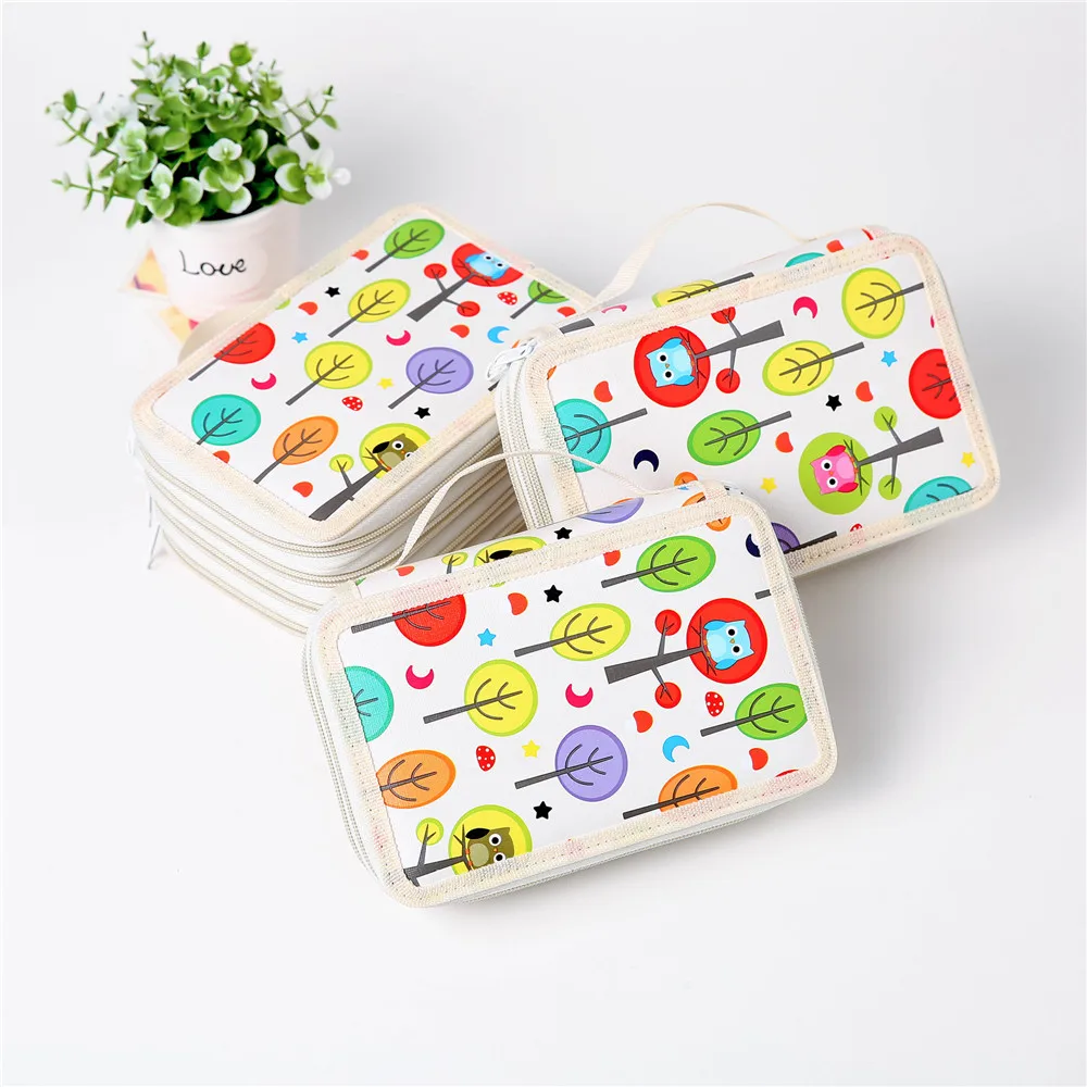 Милый школьный чехол для карандашей девочек и мальчиков пенал с 2/3/4 уровнями 32/52/72