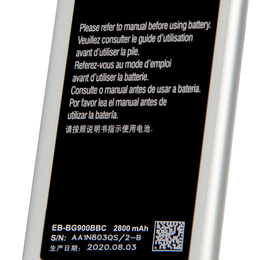 Оригинальный аккумулятор Samsung EB BG900BBE BG900BBU для S5 G900S G900F G900M G9008V 9006V 9008W 9006W G900FD NFC 2800