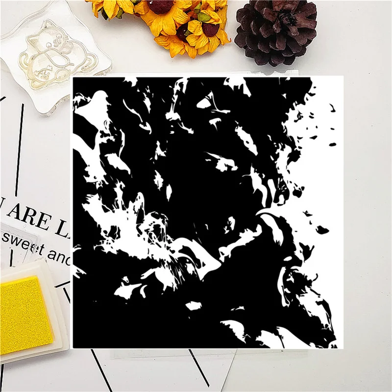 

Прозрачный силиконовый штамп с чернилами 14*14 см, 20 шт.