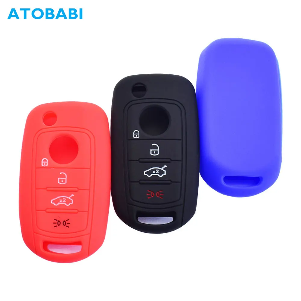 Силиконовый чехол для ключей от машины 4 пуговицы складной брелок дистанционного