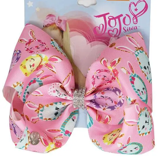 8 дюймов Большой на пасхальную тему с изображением кролика и банты волосов