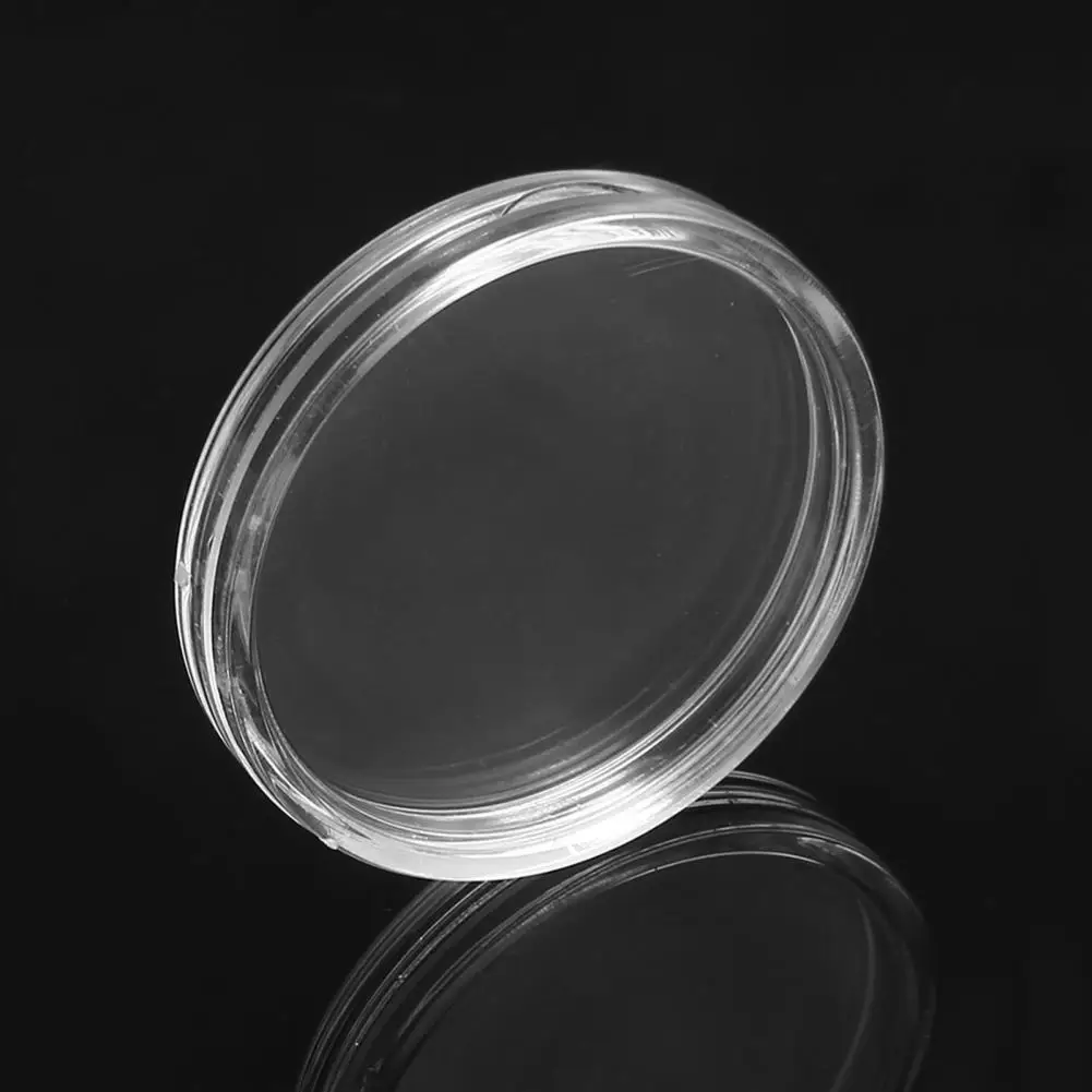 

100Pcs 27mm Coin Capsules Clear Round Shaped Acrylic Creative Souvenir Coin Capsules for Award Ceremony