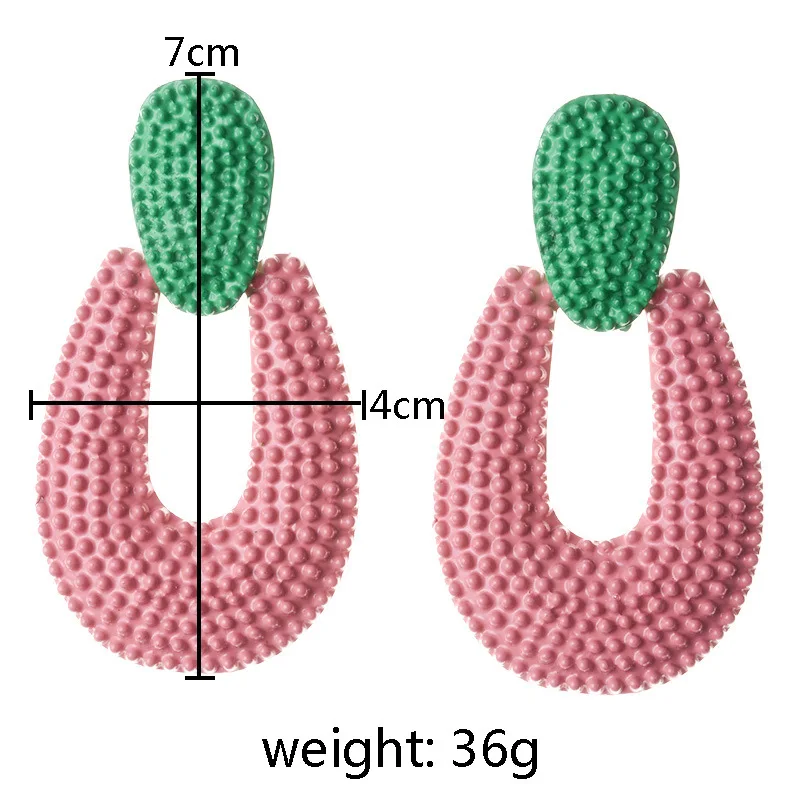 

European American Foreign Trade Fashion Alloy 6 Color Earrings