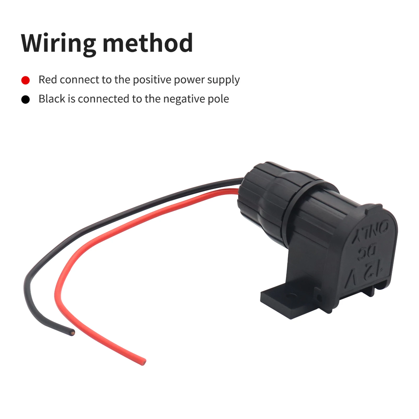 

12V Power Supply Base with Bracket Power Mother Seat Waterproof Car Cigarette Lighter Socket Adapter for Car Motorcycle RV
