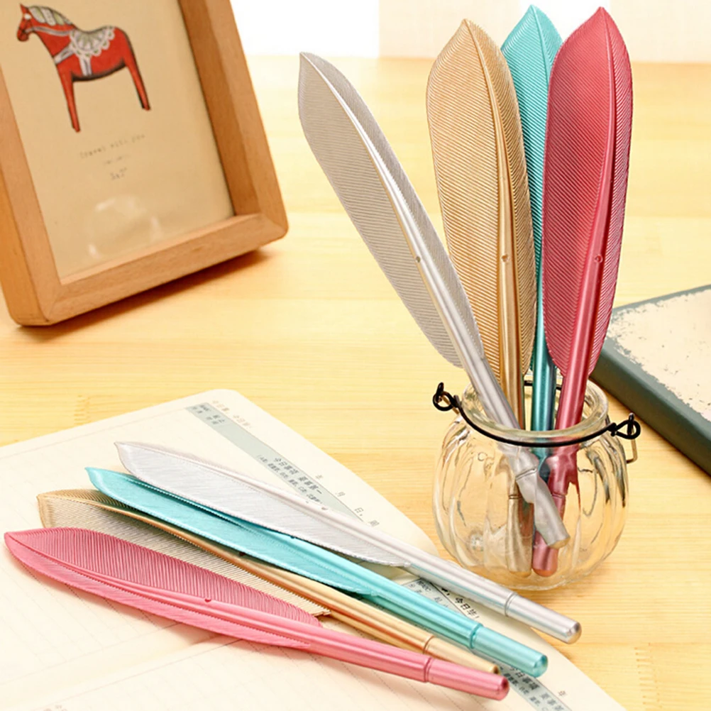 

Kawaii Pen stationery Beautiful Feather Pens Ballpoint Pen Writing Cute School Supplies Stationery