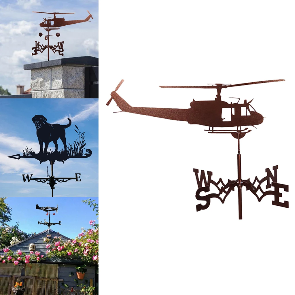 

Wind Direction Indicator Outdoor Metal Bracket Weather Vane Animal Design Decor Craft Retro Garden Party House Decor