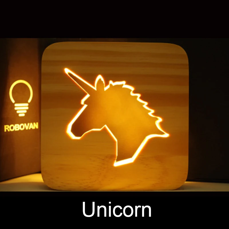 Деревянная Ночная лампа в виде собачьих лап кошек животных французского