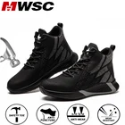 MWSC мужские защитные рабочие ботильоны обувь всесезонные рабочие ботинки стальной носок рабочая обувь неразрушаемые строительные кроссовки 48