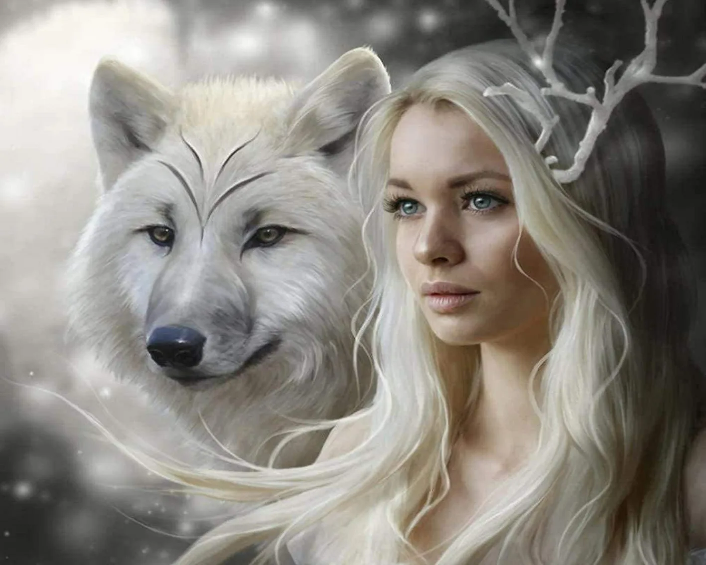 

Beauty and white Wolf Cross Stitch Kits Needlework Embroidery Crafts 14CT Unprinted DIY Arts Handmade Home Decor