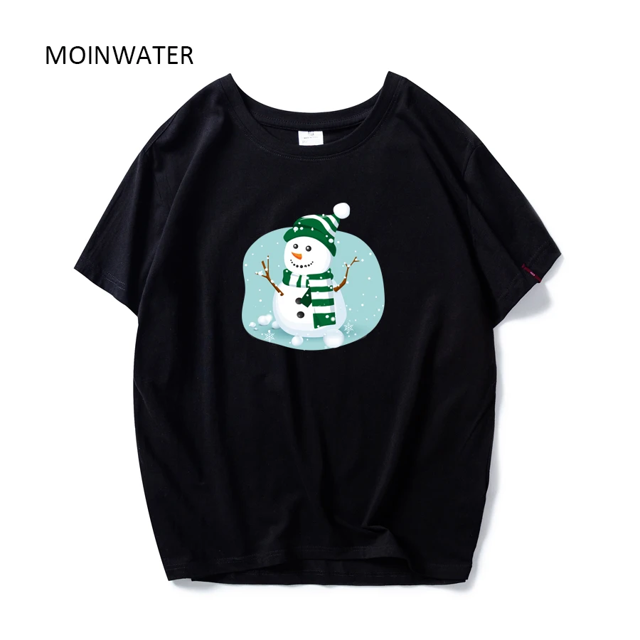 Футболка MOINWATER Женская хлопковая с коротким рукавом мультяшный рисунок