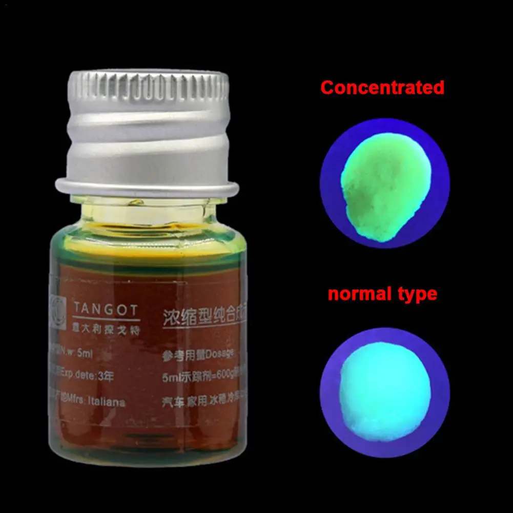 

Car Air Conditioning Fluorescent Oil Leak Detector Test UV Dye Agent Automotive Air Conditioning Repair Tool For Car Universal