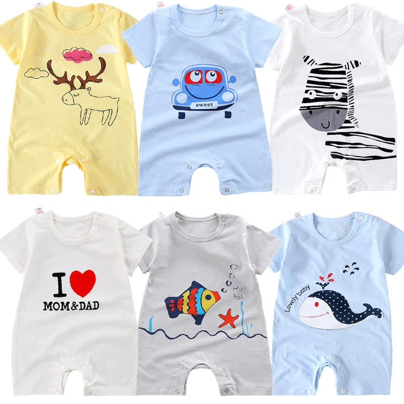 2021 Летний комбинезон для маленьких мальчиков с короткими рукавами Одежда