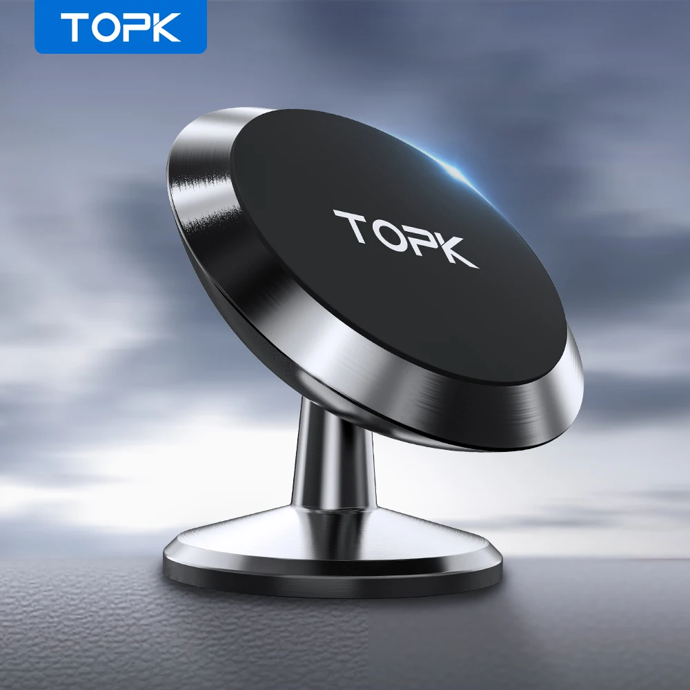 Автомобильный магнитный держатель для телефона TOPK универсальный автомобильный