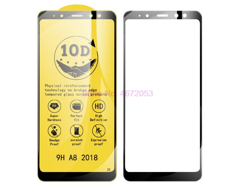 100 шт. 10D изогнутое Закаленное стекло протектор экрана для Samsung Galaxy s8 S9 plus note 9 8 A8 A6