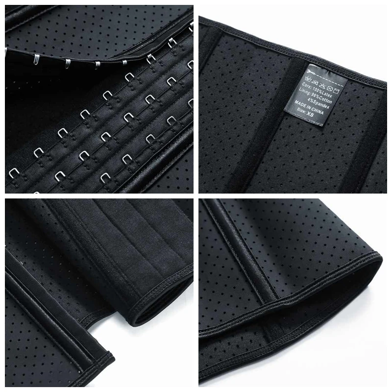 Women Girdles For Fat Tummy Slimming Cincher Corset Latex Waist Trainer 9 Steel Bone Hook And Eye Corset Top Workout Shapewear