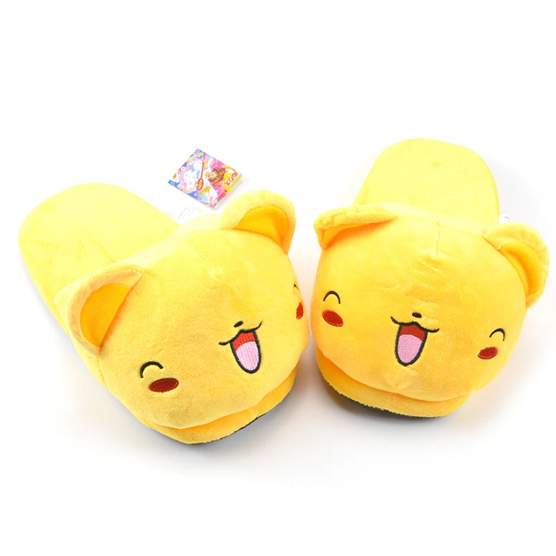 Card Captor Sakura Kero/зимние домашние тапочки; плюшевая обувь с героями мультфильмов; мягкие зимние теплые домашние тапочки; домашняя нескользящая обувь