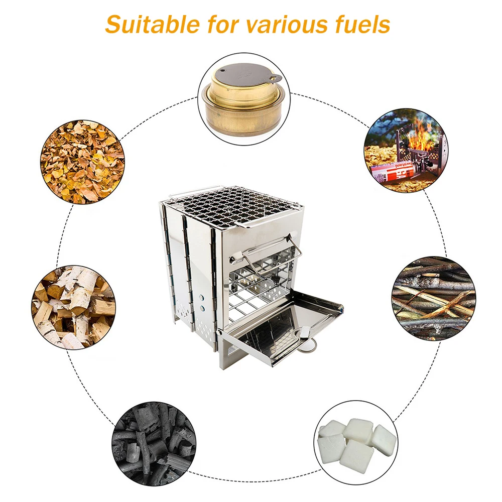 Уличная плитка для кемпинга портативная Ультралегкая кастрюля из нержавеющей