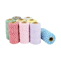 100m double color cotton twine string line cord rope rustic wedding party favor bottle gift box packing decor diy handmade craft