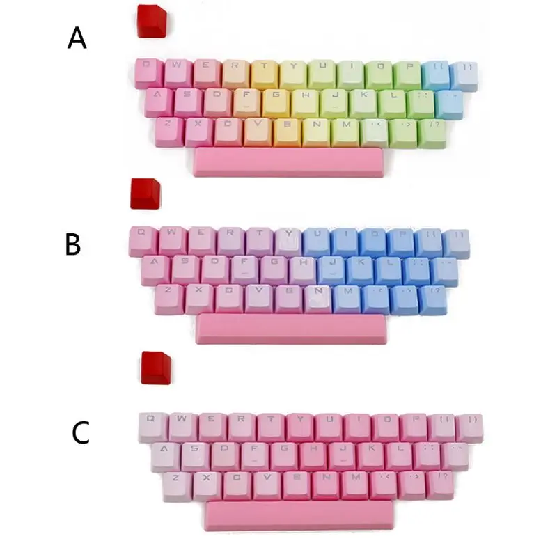 Цветная (RGB) PBT 35 ключей OEM двойной выстрел с подсветкой колпачки для Cherry
