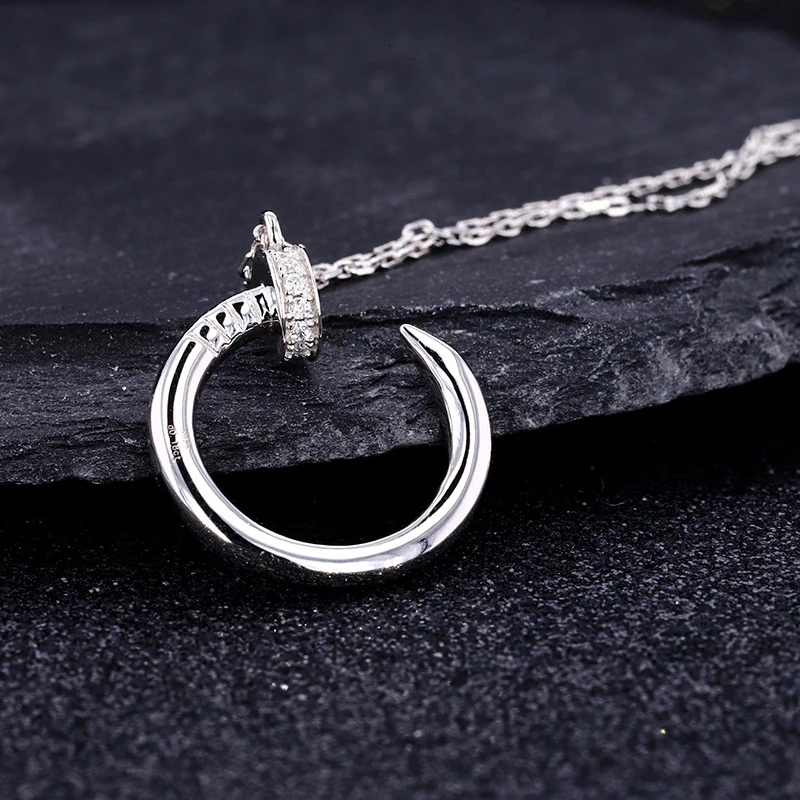 Ожерелье женское из серебра настоящий Муассанит пробы 1 карат 100% | Украшения и