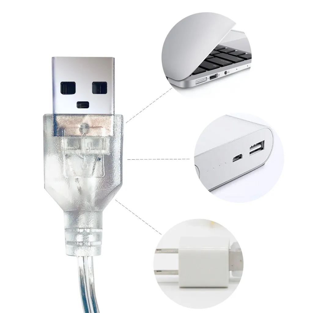 Рождественская светодиодная гирлянда с USB рождественсветильник украшение