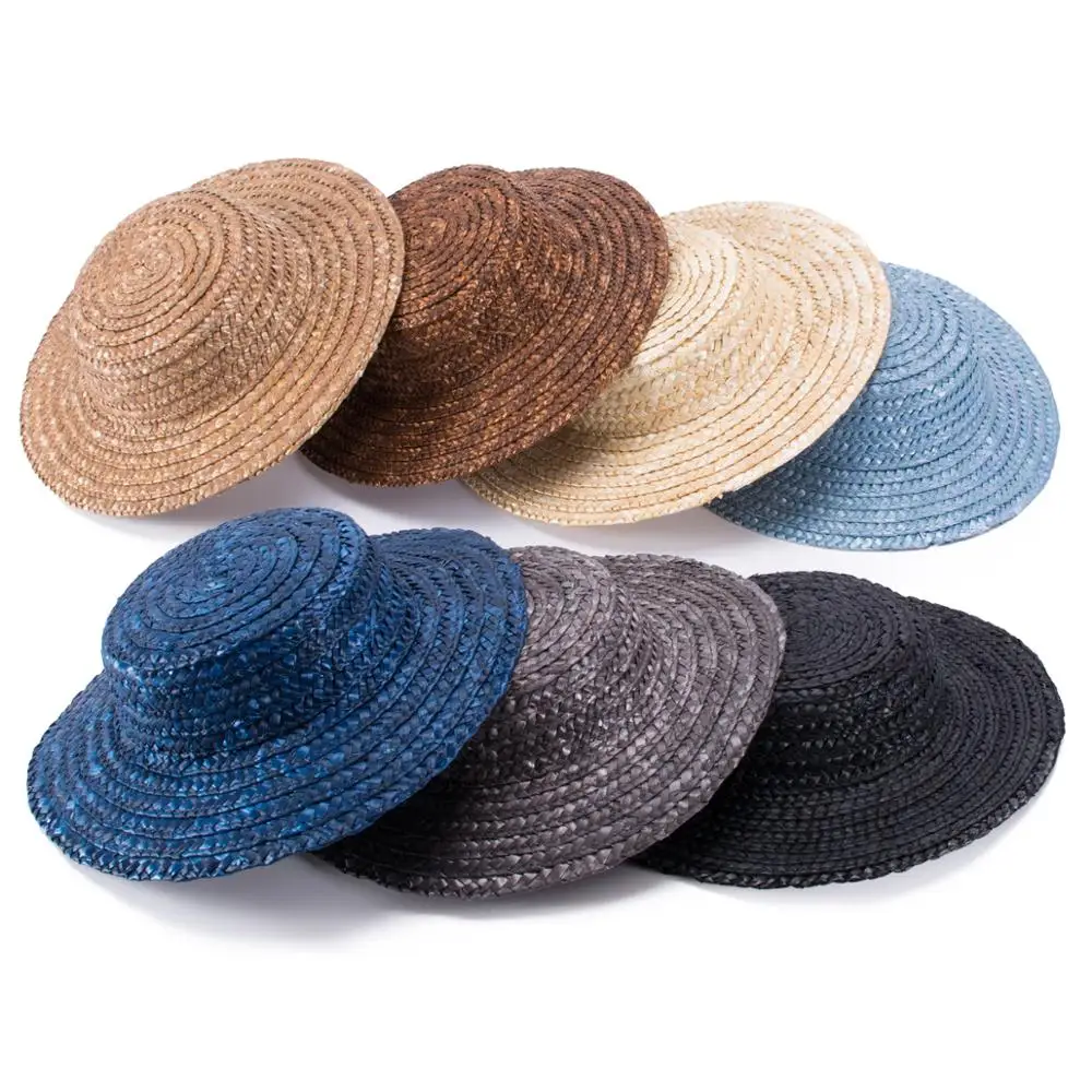 10 шт Мини Топ кукурузы соломы шляпы ремесло делая очарование Millinery поставки лето