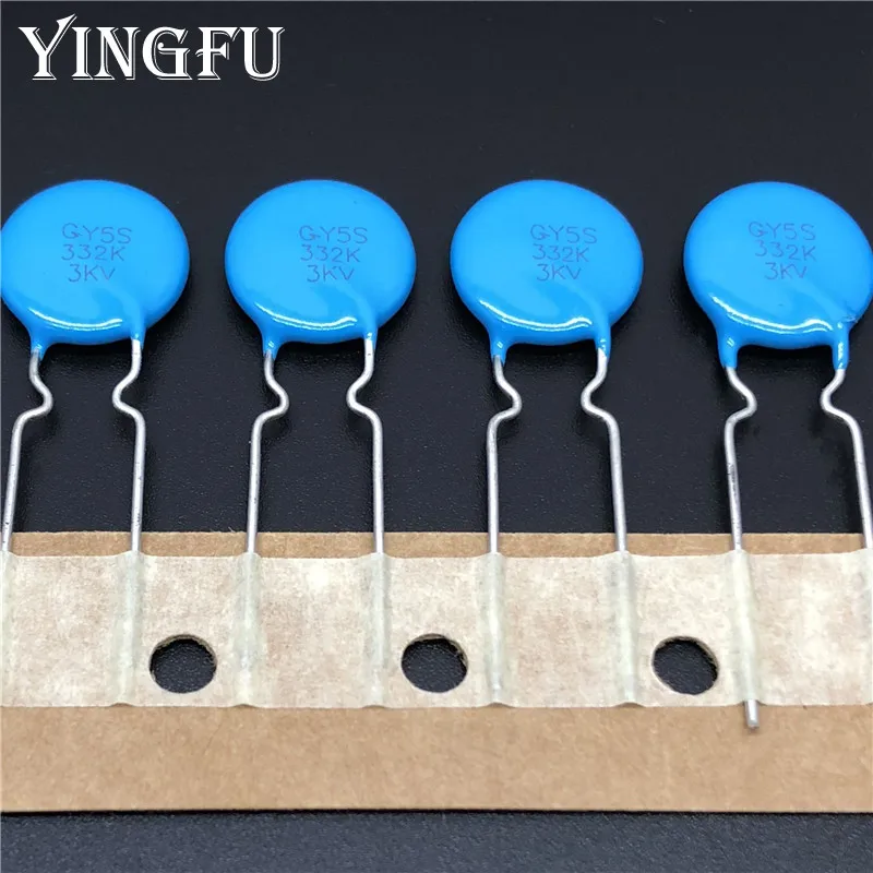 Керамический дисковый конденсатор высокое качество 8 мм 10 шт./100 шт. 3 3nf 332K 332 3KV 3300pF