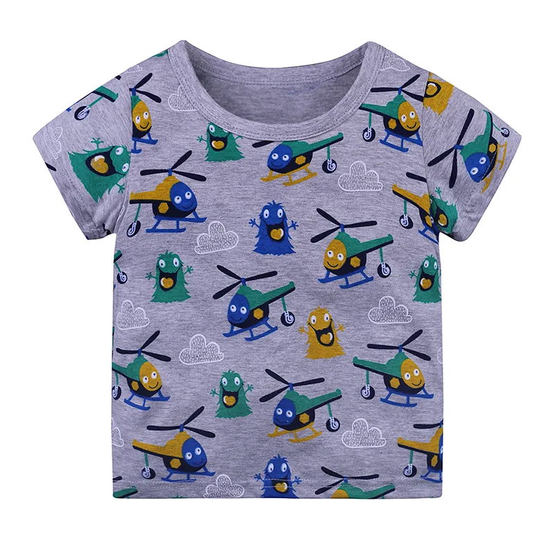 

Summer Dinosaur Children T-Shirt for Kids Boy Toddler Cartoon Cotton Short Sleeve Tops